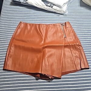 Zara faux leather skort